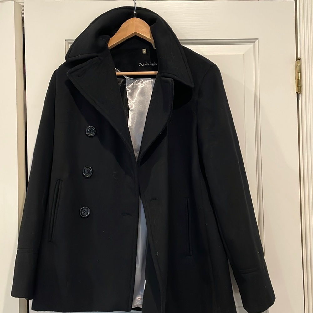 Calvin Klein women’s black peacoat